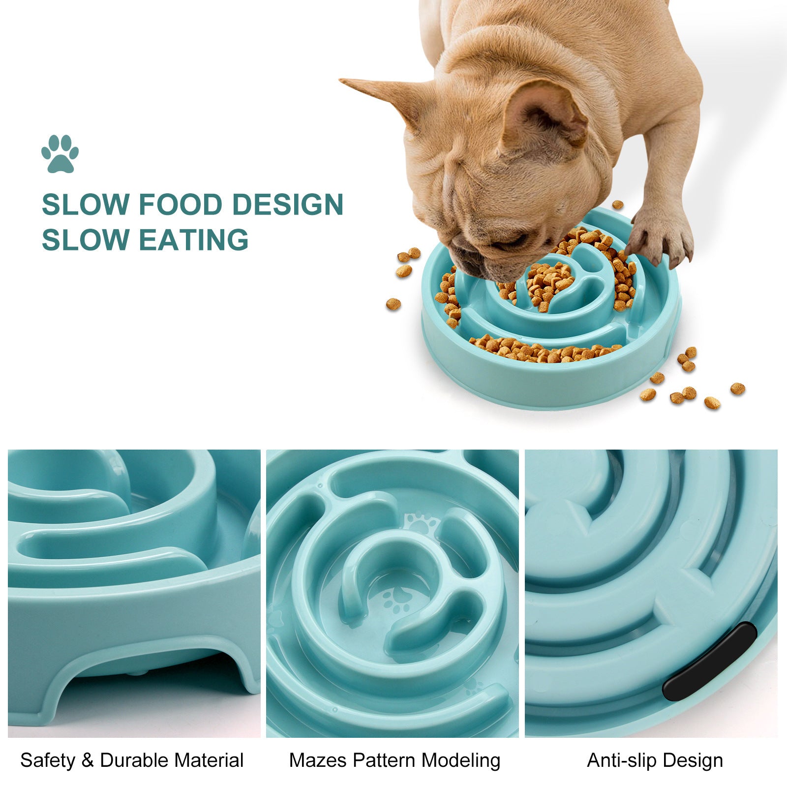 Happy Pup Slow Feeder Bowl for Healthy Eating