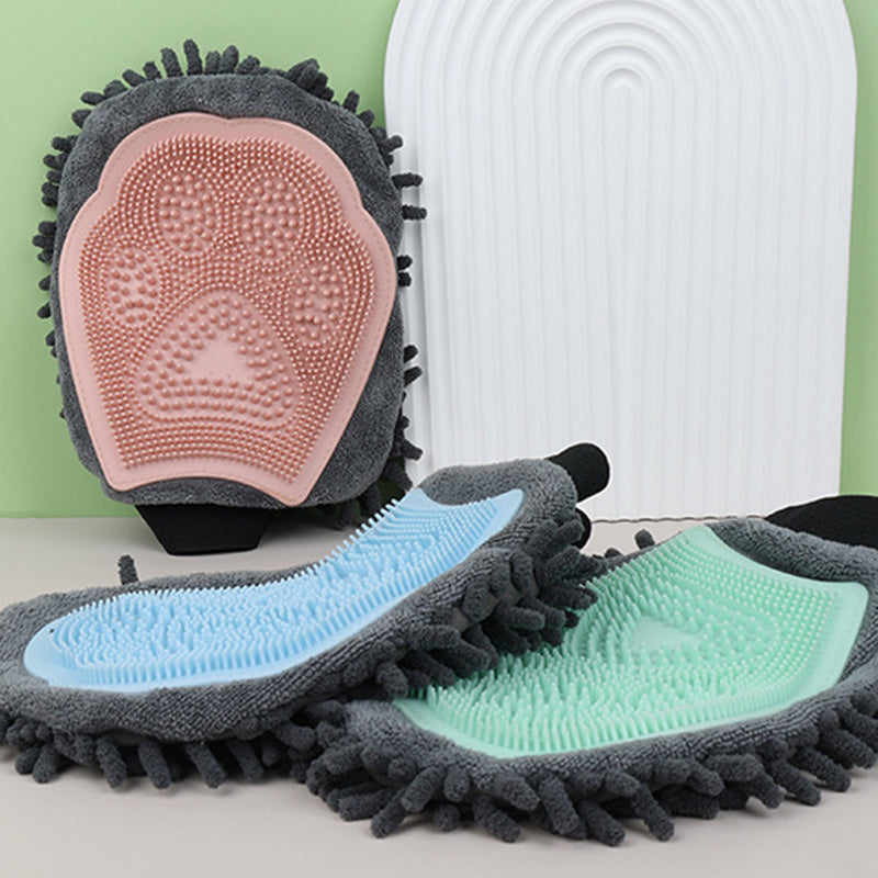 Gentle 2-in-1 Pet Bathing & Grooming Glove